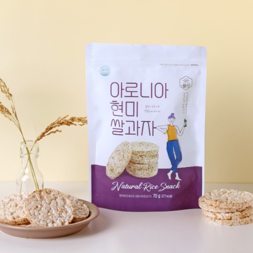 [레인보우팜] 아로니아 현미 쌀과자 70g
