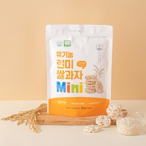 [레인보우팜] 유기농 현미 쌀과자 미니 70g